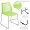 Flash Furniture Green Plastic Stack Chair, PK5 5-RUT-498A-GN-GG - alternate 3